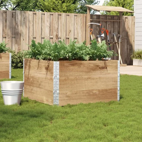 vidaXL Jardinière 100x100 cm bois de pin massif