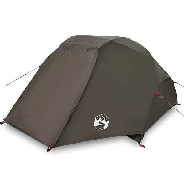 vidaXL Tente de pêche 3 personnes marron imperméable
