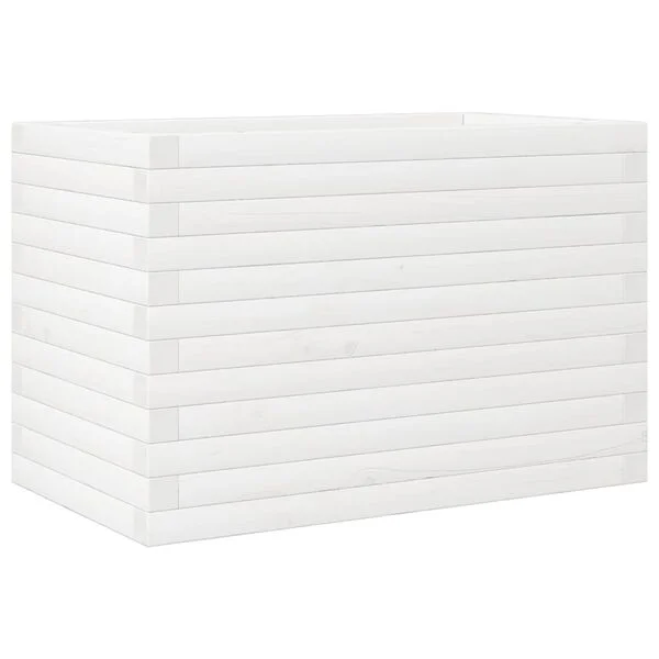 vidaXL Jardinière blanc 70x40x46 cm bois de pin massif