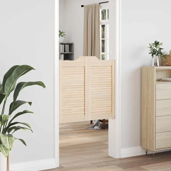 vidaXL Portes battantes 2 pc 80 x 40 cm Bois de pin massif Naturel