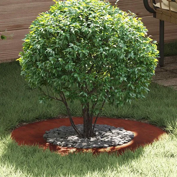 vidaXL adapté pour anneau d'arbre plat Rouillé Ø40/70 cm