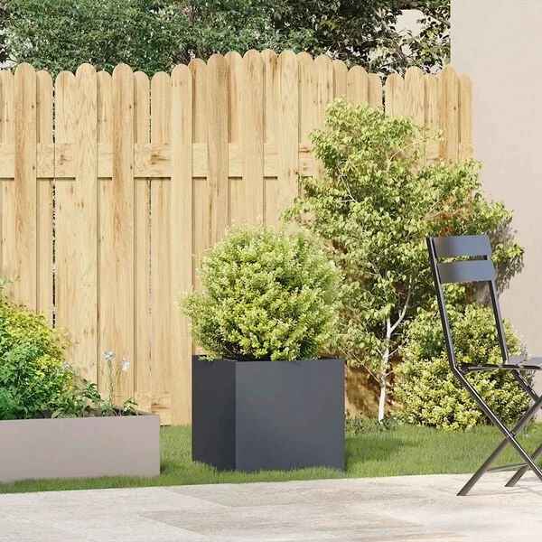 vidaXL Jardinière anthracite 40x40x40 cm acier laminé à froid