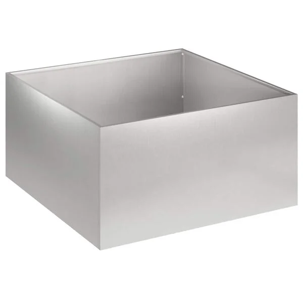 vidaXL Cache-pot de jardin 2 pc Argenté 60 x 60 x 30 cm