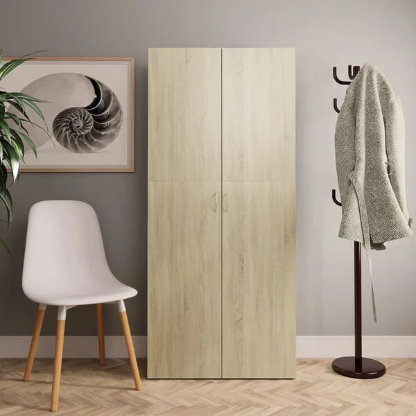 vidaXL Armoire à chaussures Chêne sonoma 80x35, 5x180cm Bois ingénierie