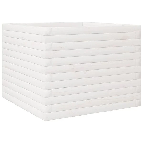 vidaXL Jardinière blanc 60x60x45, 5 cm bois de pin massif