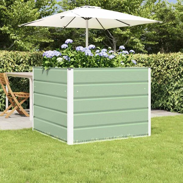 vidaXL Jardinière Vert Pastel 100 x 100 x 75 cm Acier