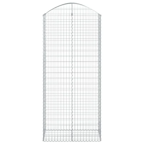 vidaXL Panier de gabions arqué 100x50x220/240 cm Fer galvanisé