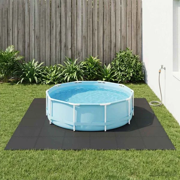 vidaXL Tapis de sol de piscine 40 pc Noir 14, 4 m² Mousse EVA