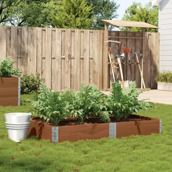 vidaXL Jardinière marron 150x100 cm bois massif de pin