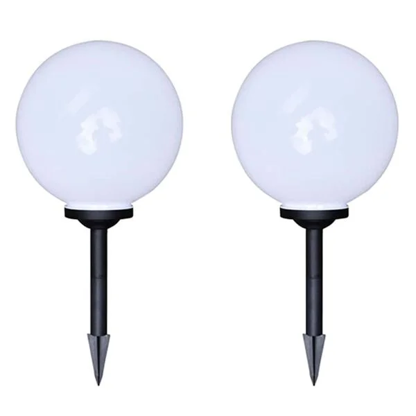 vidaXL 4 pcs Lampes d'allée d'extérieur à LED 30 cm et piquet au sol