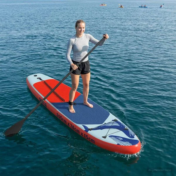 vidaXL Planche à pagaie gonflable SCYLLA 305 x 76 x 15 cm Bleu