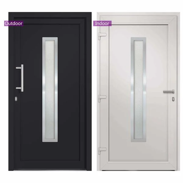 vidaXL Porte d'entrée Anthracite 108x208 cm