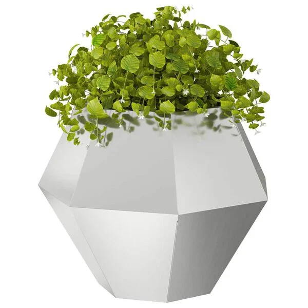 vidaXL Jardinière Argenté 75 x 75 x 60 cm Acier galvanisé