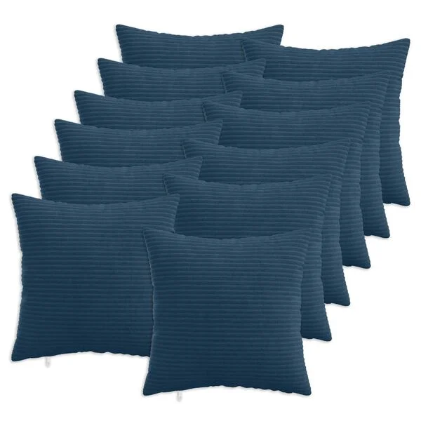 vidaXL Housse de coussin 12 pcs HEERLEN Bleu marine 40 x 40 cm
