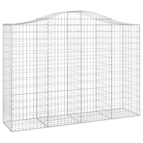 vidaXL Paniers à gabions arqués 18 pcs 200x50x140/160 cm Fer galvanisé
