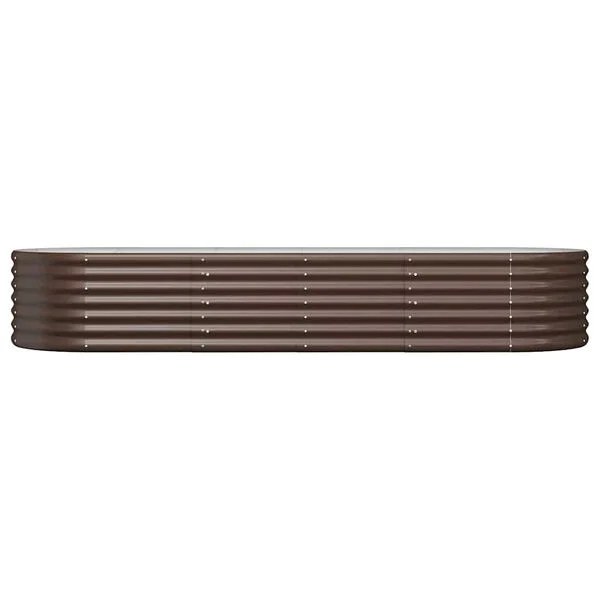 vidaXL Lit surélevé de jardin Acier galvanisé marron