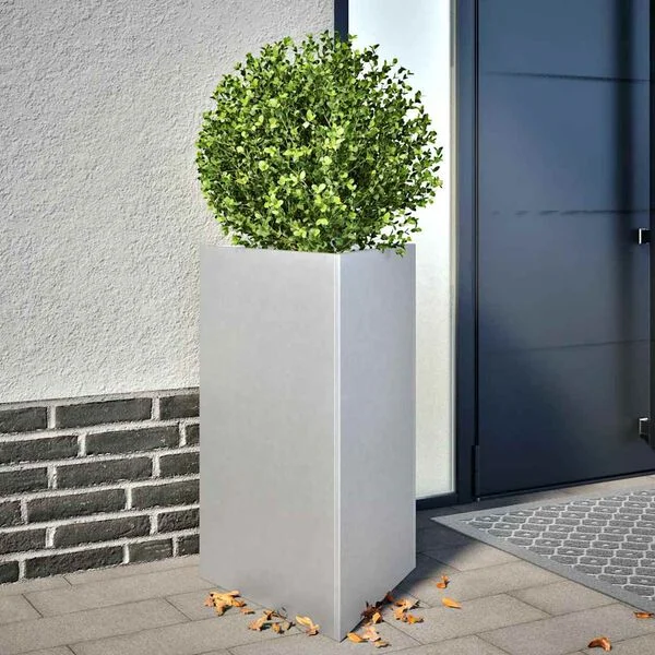 vidaXL Jardinières 2 pcs triangulaire 50x43x75 cm acier galvanisé
