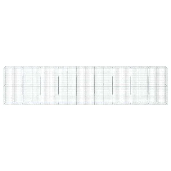 vidaXL Panier gabion avec couvercle 900x50x200 cm fer galvanisé