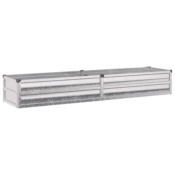 vidaXL Jardin surélevé Argenté 160 x 40 x 24 cm galvanisé