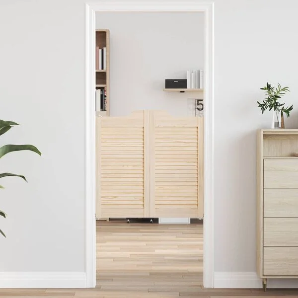 vidaXL Portes battantes 2 pc 80 x 40 cm Bois de pin massif Naturel