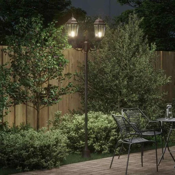 vidaXL Lumière de jardin 68 x 20 x 235 cm Aluminium et verre