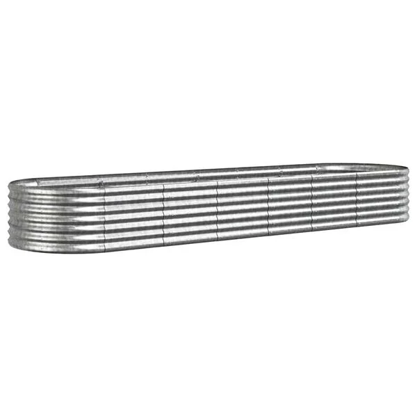 vidaXL Lit surélevé de jardin Acier galvanisé Argenté