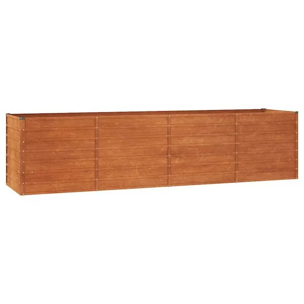 vidaXL Lit surélevé de jardin rouillé 320x80x77 cm acier corten