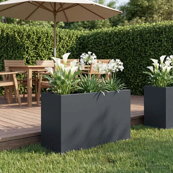 vidaXL Cache-pot de jardin Anthracite 80 x 30 x 40 cm