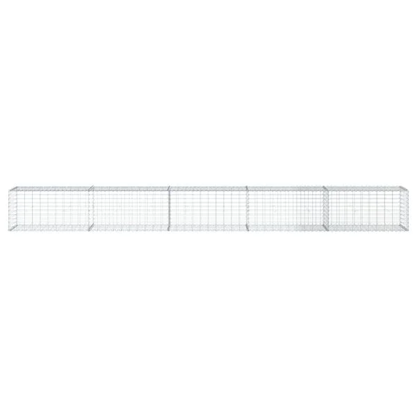 vidaXL Panier gabion avec couvercle 500x50x50 cm fer galvanisé