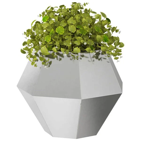 vidaXL Jardinière Argenté 50 x 50 x 40 cm Acier inoxydable