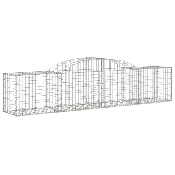 vidaXL Paniers à gabions arqués 20 pcs 300x50x60/80 cm fer galvanisé