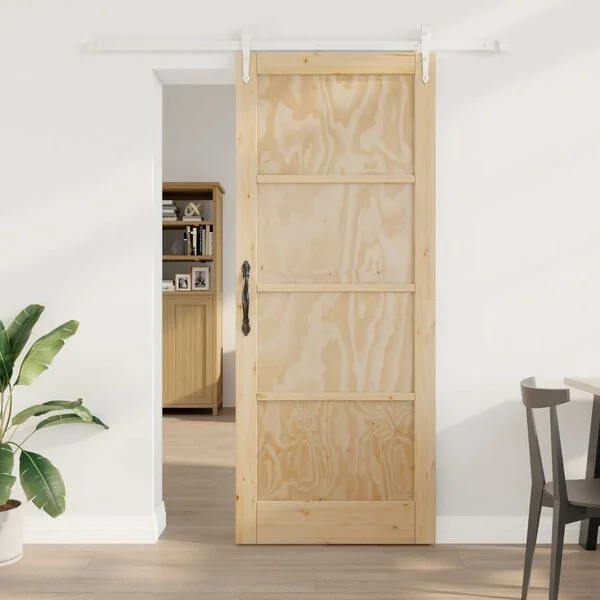 vidaXL Porte coulissante ORKDAL 86 x 211 cm Bois de pin massif