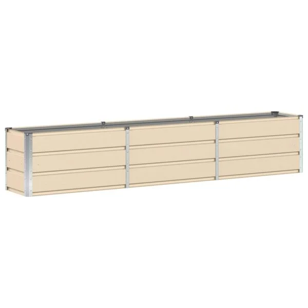 vidaXL Jardinière Ivoire 240 x 40 x 45 cm Acier
