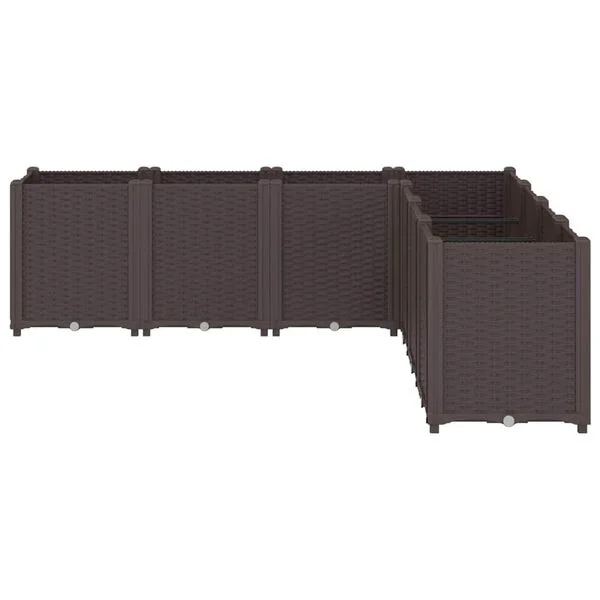 vidaXL Jardinière marron 160x160x53 cm polypropylène