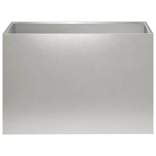 vidaXL Cache-pot de jardin Argenté 50 x 40 x 40 cm Acier inoxydable