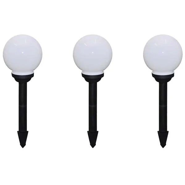 vidaXL 6 pcs Lampes d'allée d'extérieur à LED 20 cm et piquet au sol