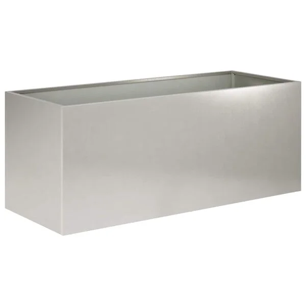 vidaXL Cache-pot de jardin Argenté 80 x 40 x 40 cm Acier inoxydable