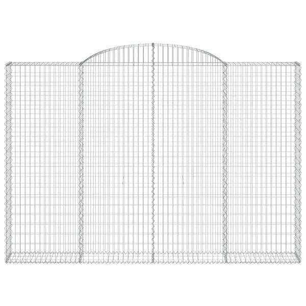 vidaXL Panier de gabions arqué 300x30x200/220 cm Fer galvanisé