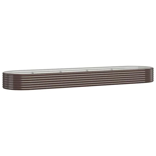 vidaXL Lit surélevé de jardin Acier galvanisé marron