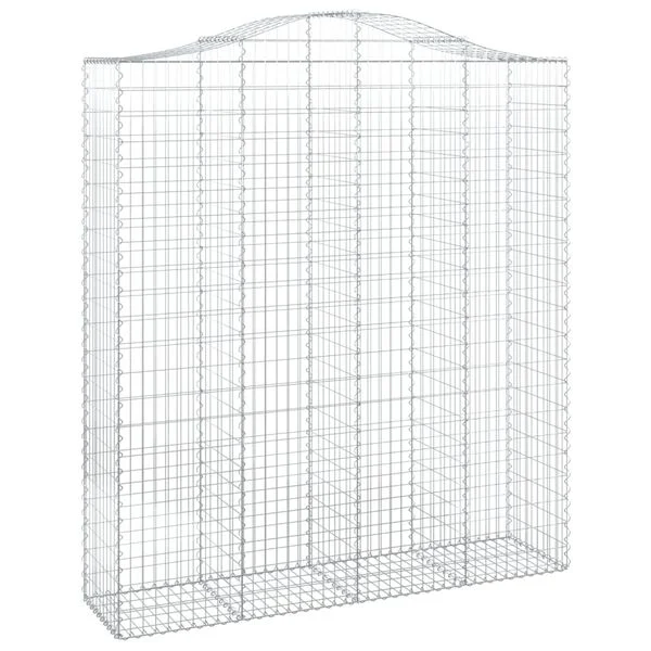 vidaXL Paniers à gabions arqués 9 pcs 200x50x220/240 cm Fer galvanisé