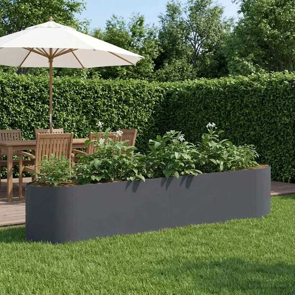 vidaXL Jardin surélevé Anthracite 220 x 40 x 40 cm Acier