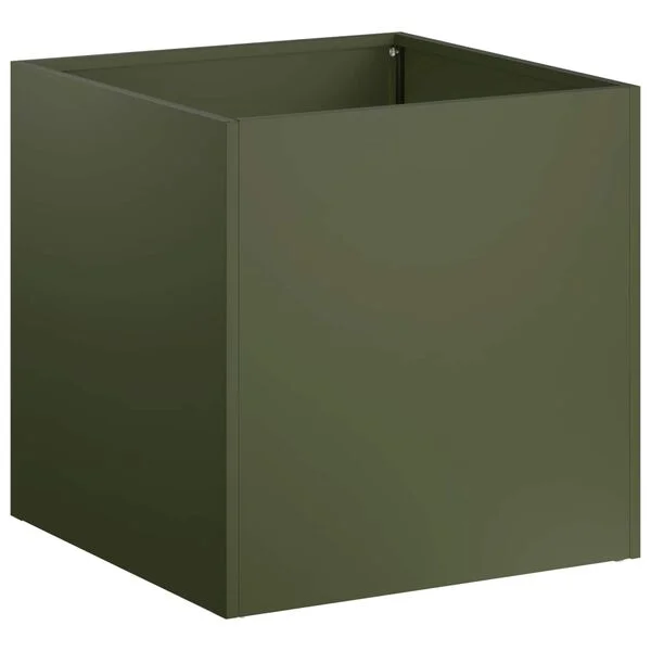 vidaXL Cache-pot de jardin Vert olive 45 x 45 x 45 cm