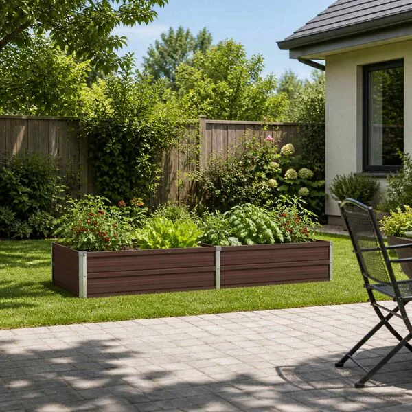 vidaXL Jardin surélevé Marron 160 x 80 x 24 cm acier laminé à froid
