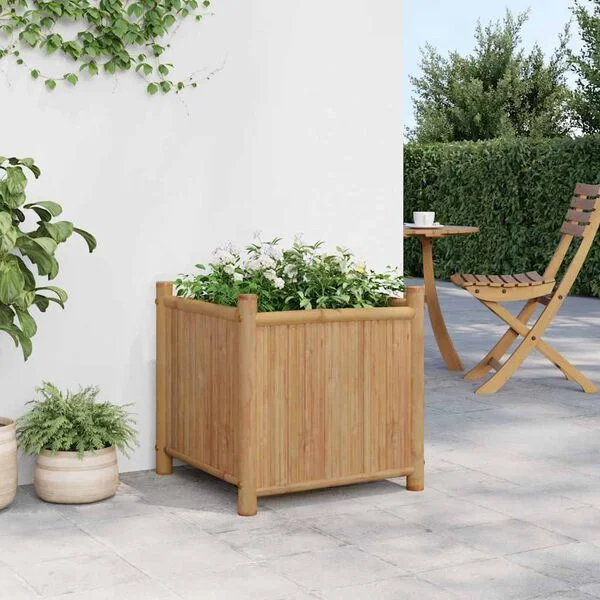 vidaXL Jardinière 50x50x50 cm bambou