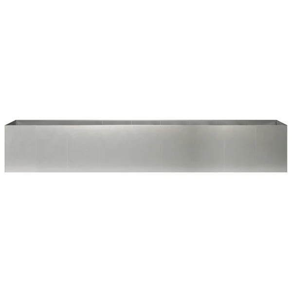 vidaXL Cache-pot de jardin Argenté 360 x 40 x 60 cm Acier inoxydable