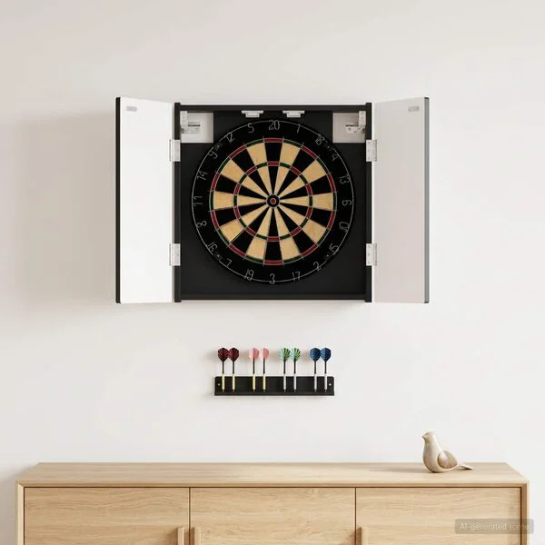 vidaXL Cabinet pour cible ARNHEM Noir 52, 5 x 10, 5 x 53, 5 cm