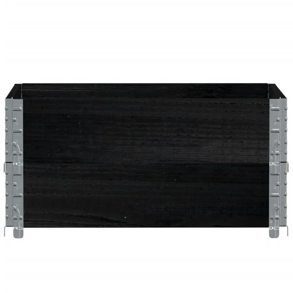 vidaXL Jardinière noir 80x60 cm bois massif de pin