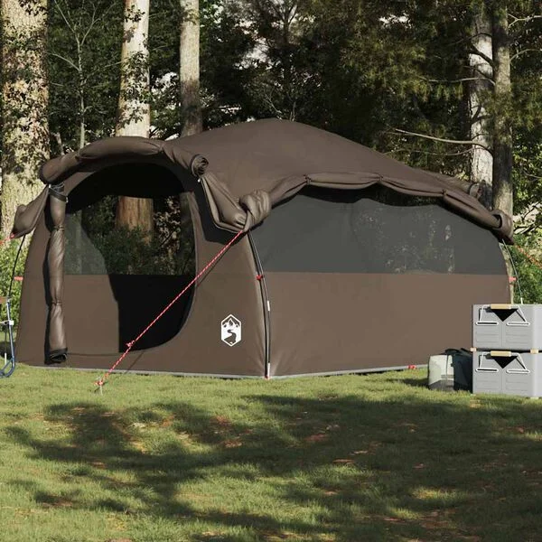 vidaXL Tente familiale tunnel 6 personnes marron résistant à l'eau
