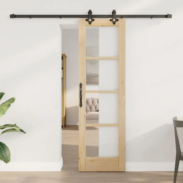 vidaXL Porte coulissante Naturel 61 x 198, 5 cm
