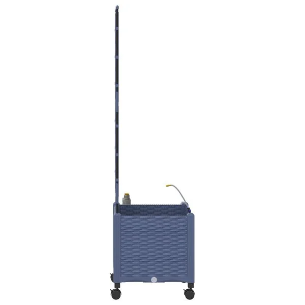 vidaXL Porte-plante de jardin avec irrigation et roues Gris PP